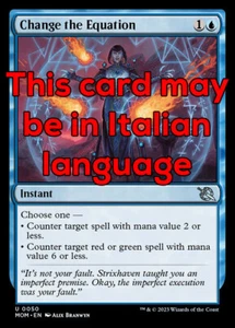 MTG CHANGE THE EQUATION FOIL EXC - CAMBIARE L'EQUAZIONE 50 - MOM - MAGIC - Picture 1 of 1