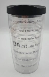 16 Unzen Tervis Becher & Deckel Vintage Frost Bank Texas Werbung Made in America - Bild 1 von 10