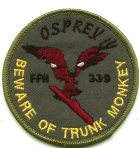 CANADIAN HMCS V-22 OSPREY FFH vêlkrö 339 PATCH: BEWARE of TRUNK MONKEY - Bild 1 von 12