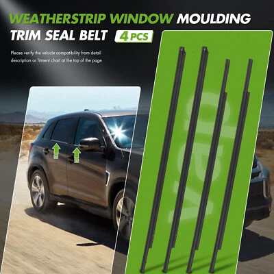 4x Door Window Weatherstrip Seal Belt For 2011-2023 Mitsubishi Outlander Sport - Image 1 of 4