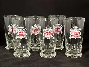 Vintage Canada Dry Ginger Ale High Ball Glasses set of 6. NICE! - Picture 1 of 2