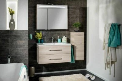 Fackelmann Badmöbel Set B.Clever hell Braun 60/90/120 cm Möbel Made in Germany - Bild 1 von 2