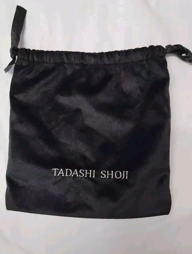 Bolsa antipolvo Tadashi Shoji fieltro negro logotipo 10"x10" #F Foto 1 de 3