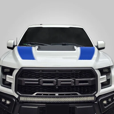Hood Stripe kit for 2017 2018 2019 Ford Raptor F-150 Graphics Decals BLUE - Image 1 of 3