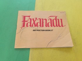 Faxanadu Nintendo NES Instruction Booklet Manual Only