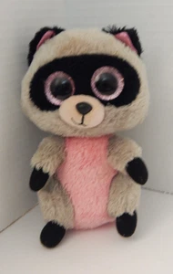 Ty ~ Beanie Boos * * 'Rocco'   The Raccoon * NO Hang Tag/Damaged Faded Tush Tag - Picture 1 of 9