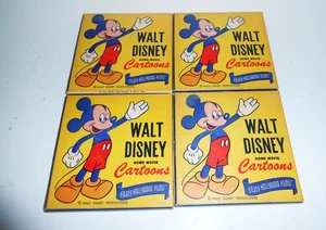 WALT DISNEY HOME MOVIE CARTOONS 8MM FILM REEL LOT OF 4 ORIG BOX 1950's MICKEY - Picture 1 of 4