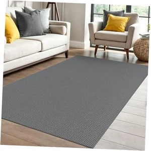 Washable Area Rug 4'x6' Non Slip Rubber Backed 4' x 6' (48"x72") Dark Gray - Picture 1 of 7