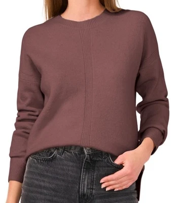 Suéter para mujer Vince Camuto acanalado cuello redondo manga larga, marrón abrazo, XL Foto 1 de 4