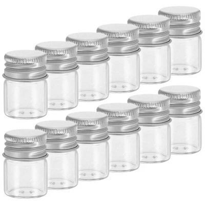 12 Pcs Glass Sealed Containers 5 ml Transparent Storage Jars for Food - Image 1 of 4