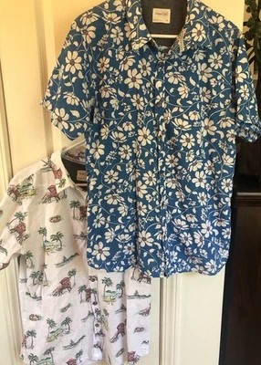 Sovereign Code 2 Shirts Hawaiian Short Sleeve Coastal Fishing Beach Sz Large - Image 1 of 4