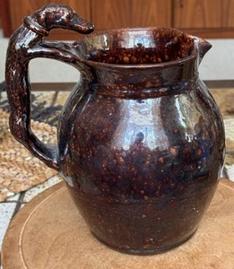 Breininger Robesonia Redware pottery dachshund pitcher 10”H, Vintage 1995 - Picture 1 of 23
