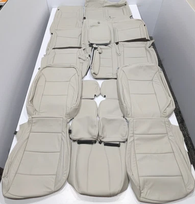 Fundas de asiento de cuero para Chevrolet Tahoe Suburban LS 8 pasajeros 2021-2026 W278 Foto 1 de 4