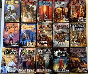 Complete Set Wheel of Time 15 Vol. by Robert Jordan HC/DJ  12 1st Prints - Imagen 1 de 13