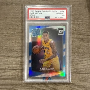 2017-18 Panini Donruss Optic Holo Prizm Kyle Kuzma #174 Rookie PSA 10 GEM MINT - Picture 1 of 2