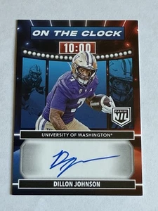 2024 Panini Prestige - On the Clock Signatures Dillon Johnson #OTC-DJN (AU, RC) - Picture 1 of 2