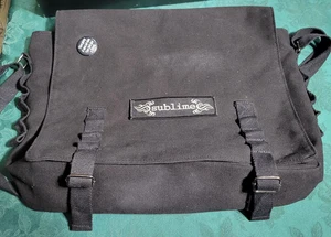 Sublime Music Band Messenger Bag - Black 2000s - with button - 12" x 14" - Picture 1 of 13