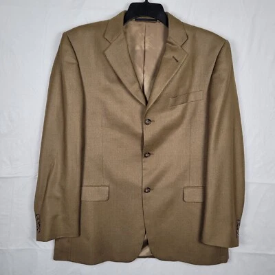 Blazer Abrigo Deportivo Para Hombre Vintage Burberry Dorado Marrón Lana Seda Hecho en Unión Talla 43R Foto 1 de 4
