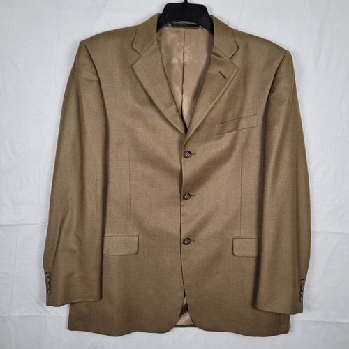 Blazer cappotto sportivo uomo vintage Burberry oro marrone lana seta Union Made taglia 43R