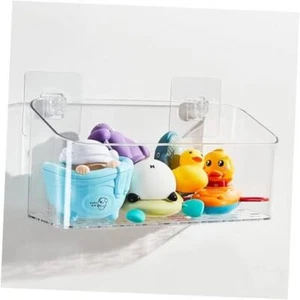 Bath Toy Storage Holder for Bathtub, Clear Bath Toy Organizer Capacity Large - Picture 1 of 7
