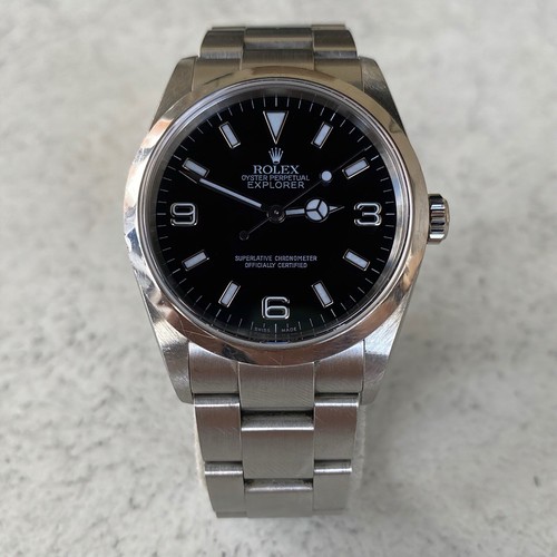 2005 Rolex Explorer Oyster Perpetual 114270 Stainless Steel Swiss Watch