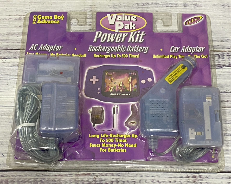 2001 Nintendo Game Boy Advance Value Pak Power Adaptor Kit Atomic Blue SEALED - Image 1 of 4
