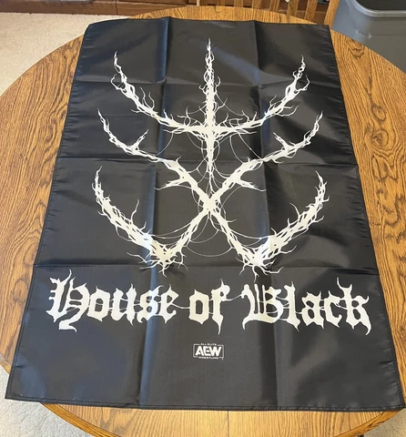 Pro Wrestling Crate Exclusive House of Black 2’x3’ Flag Malakai Black AEW Cover