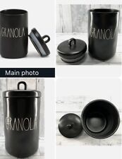 New RAE DUNN “GRANOLA" 8.5” Black Canister Cookie Jar LL By Magenta 2020 Release