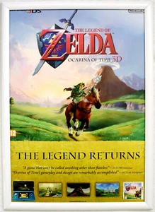 The Legend of Zelda: Ocarina of Time 3D RARE 3DS 42cm x 59cm Promotional Poster - Picture 1 of 2
