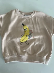 Zara Sweater Print Bananas Girl 3-4 Years - Picture 1 of 6
