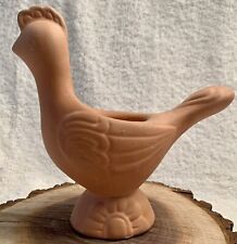 Chicken Pottery Candle Holder Planter Southwest Style Vintage Avon Terracotta