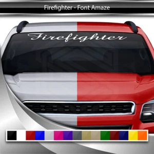 FIREFIGHTER Decal Sticker Windshield Window Vinyl Banner Emergency Car Truck - Picture 1 of 5