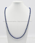 Natural 6/8/10/12mm Blue Lapis Lazuli Round Gems Beads Knotted Necklaces 16-50&#39;&#39;