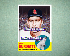 Lou Burdette St Louis Cardinals 1963 Style Custom Baseball Art Card