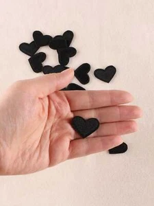 8pcs Black Heart Iron-on Patch Iron On Patch Sew On Patch Embroidered Patch For - Picture 1 of 6
