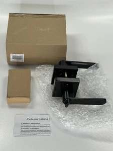 Box of 10 - Knobwell DL03SBKBK Privacy Door Lever | Black - Picture 1 of 4