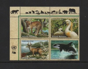 UN (VIENNA) 2000 ENDANGERED SPECIES (8th) SE-TENANT BLOCK OF 4 (SG V304/7) *MNH* - Picture 1 of 2