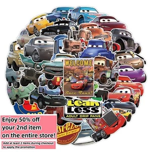 50 pezzi adesivi vinile impermeabili Disney Pixar Cars McQueen bagagli telefono laptop - Foto 1 di 8
