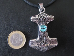 Thors Hammer Edelstahl beidseitig gearbeitet mit Katzenauge sehr schön / x821 - Bild 1 von 12