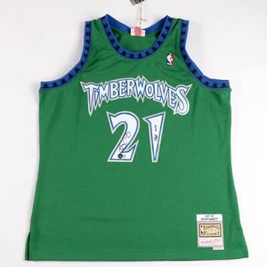 Camiseta Mitchell & Ness Beckett firmada por Kevin Garnett de los Minnesota Timberwolves - Imagen 1 de 3