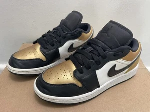Nike Air Jordan 1 SE Low Gold Toe Kids USA Issue Size US4Y Shoes Sneakers - Picture 1 of 6
