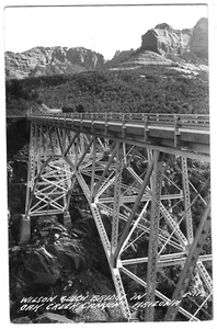 Oak Creek Canyon, AZ Arizona alte RPPC Postkarte, Wilson Gulch Bridge, L.L. Koch - Bild 1 von 2