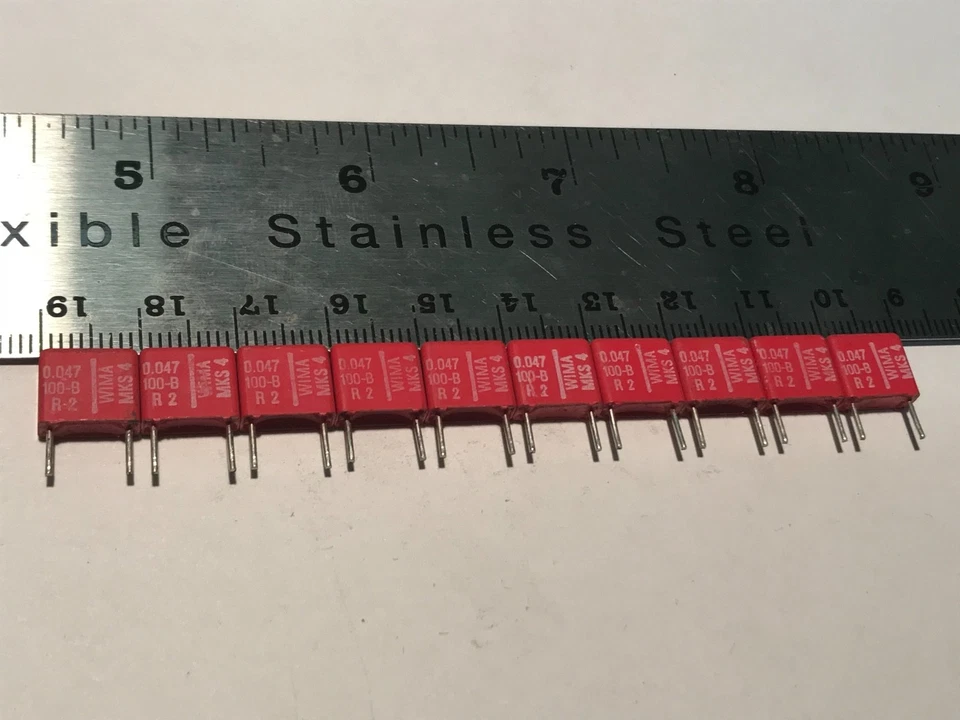 (Lote de 10) Condensadores de película Wima MKS-4 nuevos .047uf 100v 0.047uf 47nf Foto 1 de 1