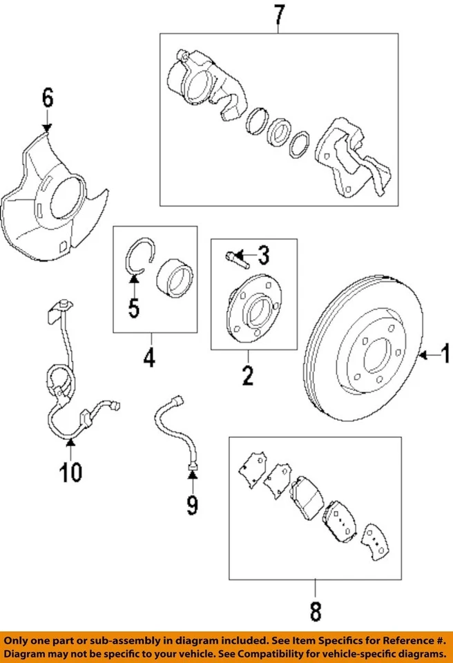 Оригинальные компоненты переднего тормоза подвески ротора HYUNDAI 06-11 Sonata 517123K010 - Изображение 1 из 1