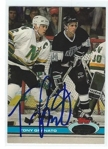 Tony Granato Signed 1991/92 Topps Stadium Club Card #97 - Picture 1 of 1