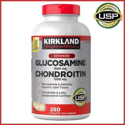 Kirkland glucosamina e condroitina 280 comprimidos cartilagem almofada suporte articular - Imagem 1 de 3