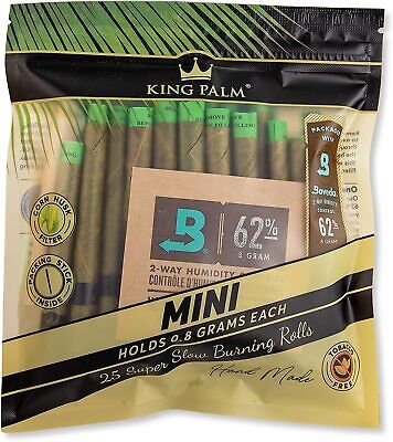 King Palm Mini Size Cones (1 Packs Of 25) Natural Pre Roll Palm Leafs Cones • 18.99$
