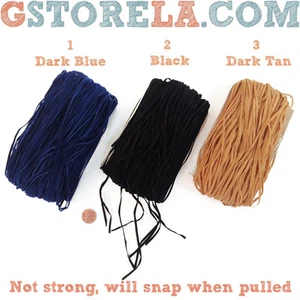 Cordón de cuerda de cuero plano de gamuza sintética, 2,5 mm de ancho delgado, artesanías  - Imagen 1 de 4