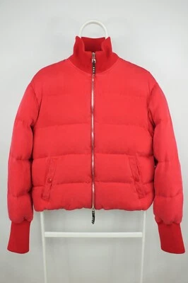 Alexander McQueen Red Silk Puffer Winter Jacket Women's Size: M / US 6 / IT 42 - Image 1 of 4