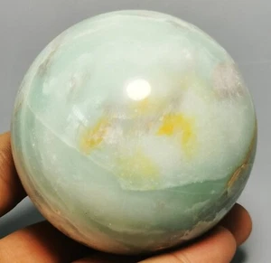 Raw NATURAL Caribbean Calcite Sphere Ball Reiki Stone Healing - Picture 1 of 12